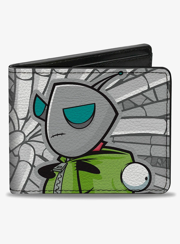 Invader Zim GIR With Hood Down Pose Hoses Bifold Wallet