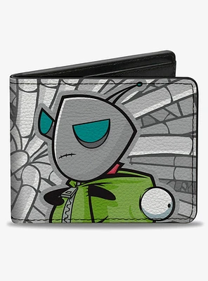 Invader Zim GIR With Hood Down Pose Hoses Bifold Wallet