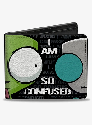 Invader Zim Robot Close Up I Am So Confused Bifold Wallet