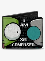Invader Zim Robot Close Up I Am So Confused Bifold Wallet