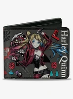 DC Comics Harley Quinn Good Night Anime Pose Bifold Wallet
