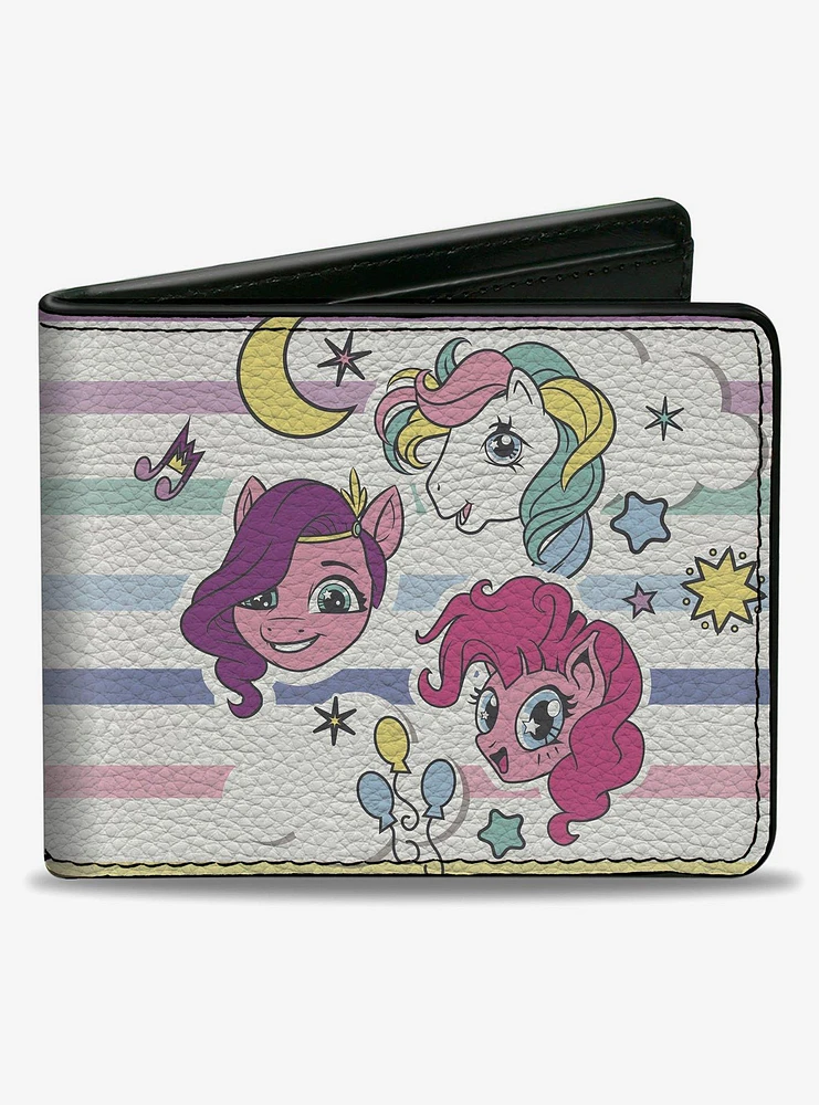 My Little Pony Three Pony Stripe and Logo Multi Bifold Wallet