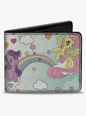 My Little Pony Three Pony Rainbow Cloud Scene Multi Bifold Wallet
