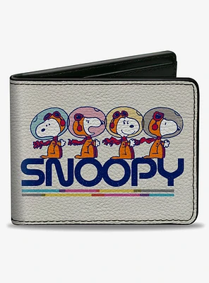 Peanuts Astronaut Snoopy Launch Poses Bifold Wallet
