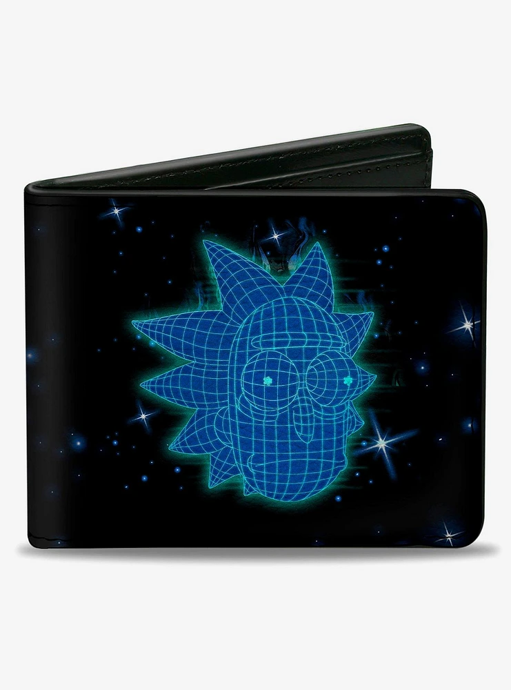 Rick and Morty Rick Electric Face Grid Bifold Wallet