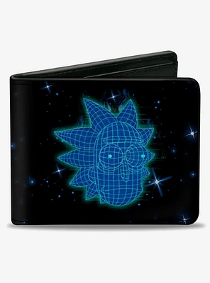 Rick and Morty Rick Electric Face Grid Bifold Wallet