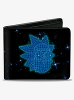 Rick and Morty Rick Electric Face Grid Bifold Wallet