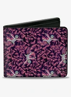 Rick and Morty Flaming Rick Scattered Poses Flames Bifold Wallet