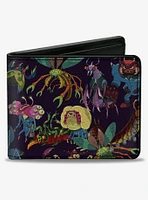 Rick and Morty Creatures Collage Purple Bifold Wallet