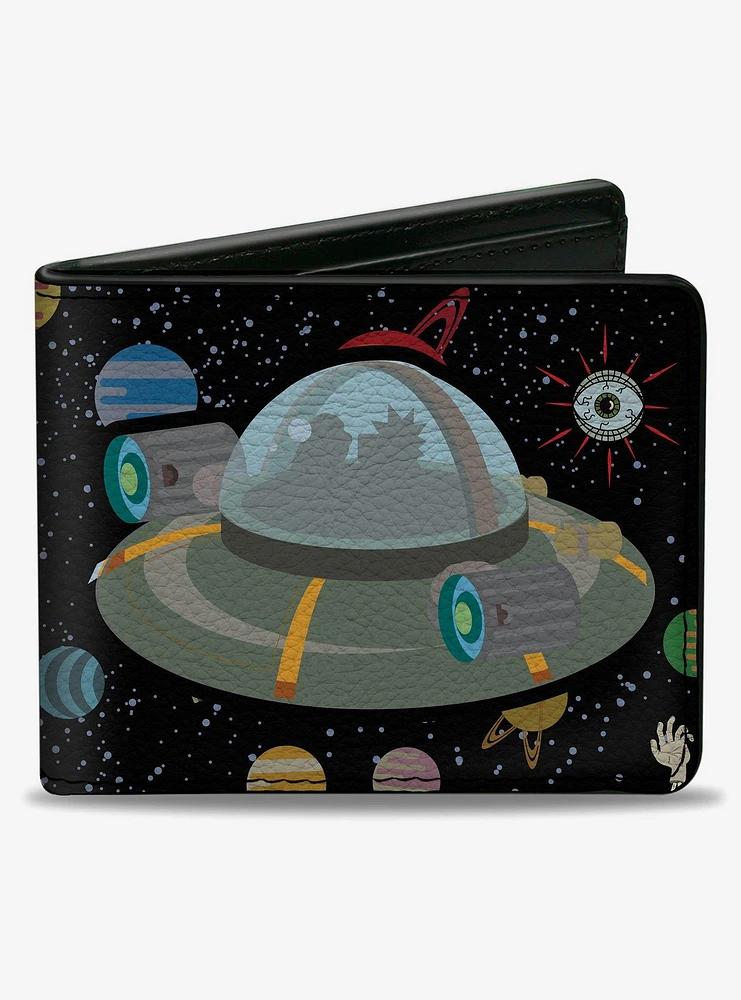 Rick and Morty Spaceship Silhouette Multi Bifold Wallet