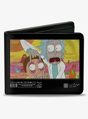 Rick and Morty To Live Is To Risk It All Pose Multi Bifold Wallet