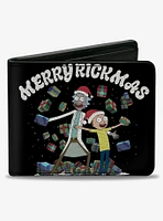 Rick and Morty Holiday Merry Rickmas Pose Happy Human Holiday Bifold Wallet