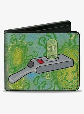 Rick and Morty Portal Gun and Portals Bifold Wallet