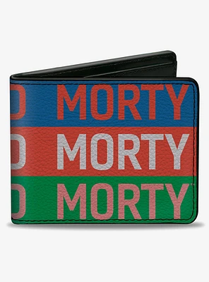 Rick and Morty Text Stripe Multi Bifold Wallet