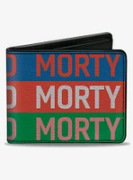 Rick and Morty Text Stripe Multi Bifold Wallet