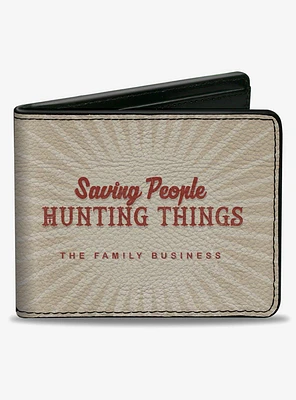 Supernatural Saving People Hunting Things 4 Character Bifold Wallet