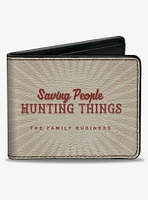 Supernatural Saving People Hunting Things 4 Character Bifold Wallet