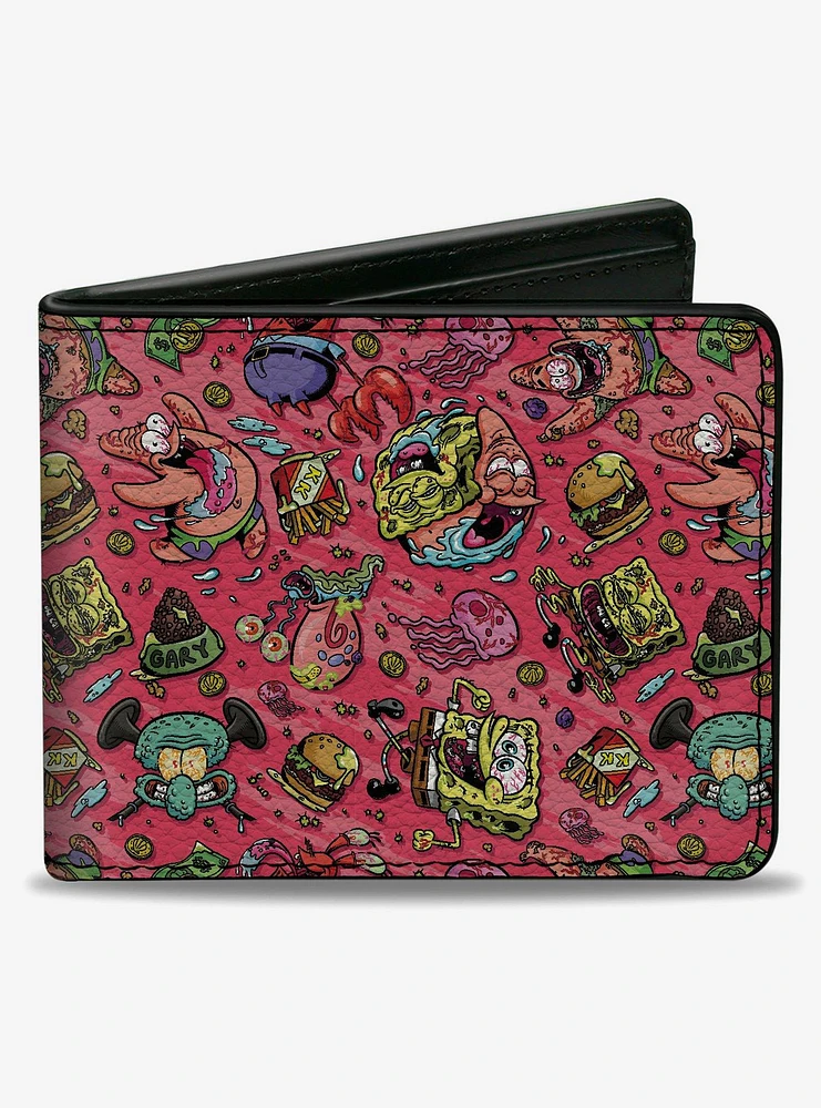 SpongeBob SquarePants Funky Character Swirl Bifold Wallet
