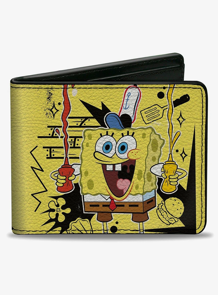 SpongeBob SquarePants Krabby Patty Condiments Bifold Wallet