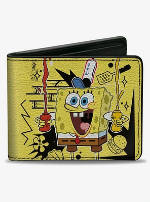 SpongeBob SquarePants Krabby Patty Condiments Bifold Wallet