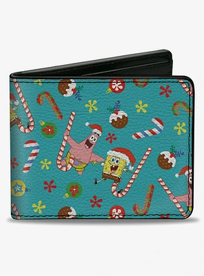 SpongeBob SquarePants and Patrick Holiday Treats Collage Bifold Wallet