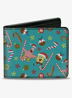 SpongeBob SquarePants and Patrick Holiday Treats Collage Bifold Wallet