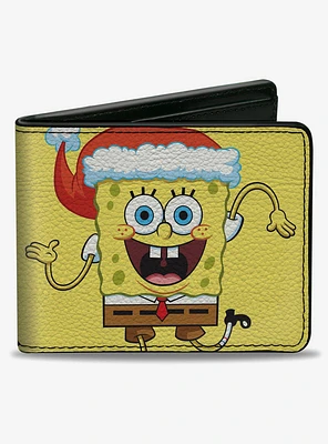 SpongeBob SquarePants Wavy Arms Santa Holiday Pose Bifold Wallet