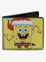 SpongeBob SquarePants Wavy Arms Santa Holiday Pose Bifold Wallet