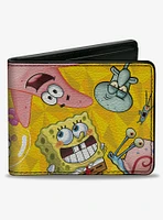 SpongeBob SquarePants Characters Pose Toss Bifold Wallet
