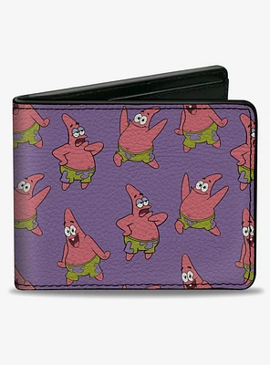 SpongeBob SquarePants Patrick Star Poses Scattered Bifold Wallet