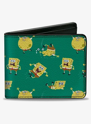 SpongeBob SquarePants Poses Scattered Bifold Wallet