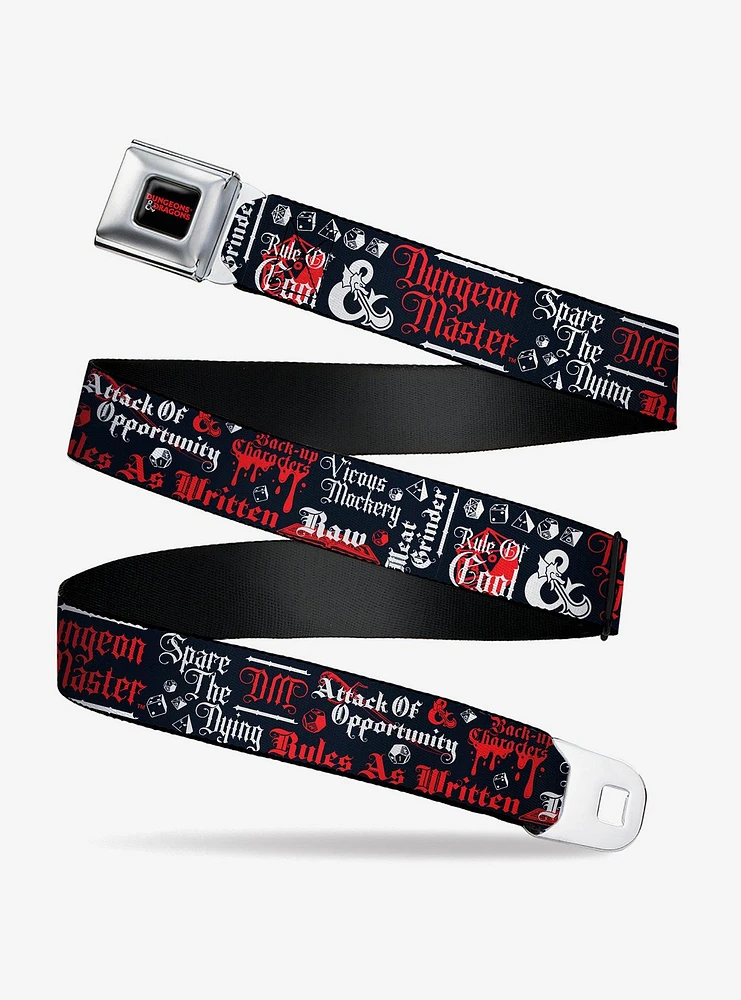 Dungeons & Dragons Dragon Master Collage Seatbelt Buckle Belt