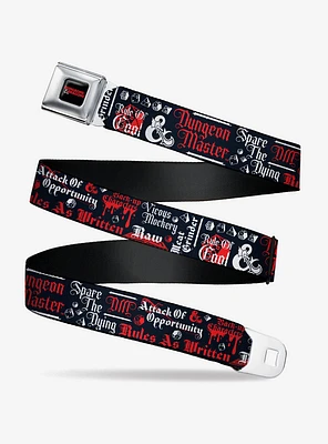 Dungeons & Dragons Dragon Master Collage Seatbelt Buckle Belt