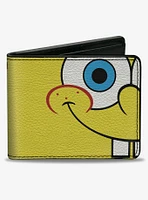 SpongeBob SquarePants Face and Tie Character Close Up Blocks Bifold Wallet