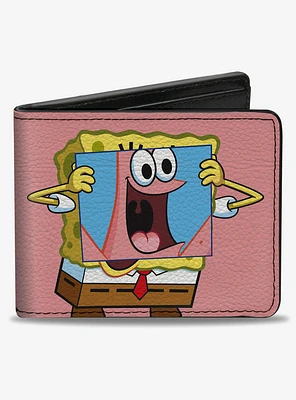 SpongeBob SquarePants Patrick Star Face Cover Up Pose Bifold Wallet