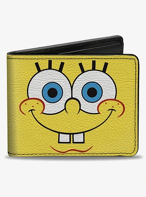 SpongeBob SquarePants I'm Ready Face Close Up Bifold Wallet