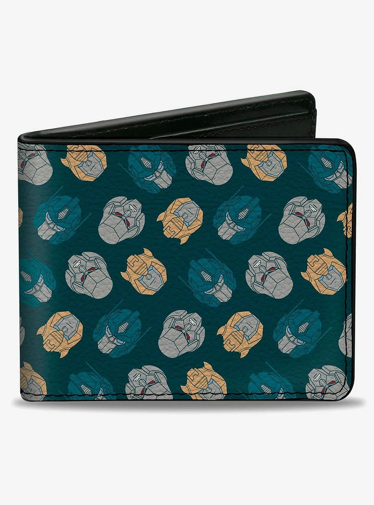 Transformers Bumblebee Optimus Prime and Megatron Heads Bifold Wallet