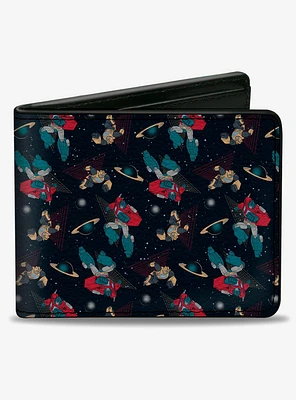 Transformers Bumblebee and Optimus Prime Pose Collage Bifold Wallet