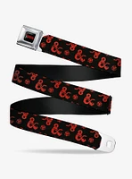 Dungeons & Dragons Ampersand Icon Dice Collage Seatbelt Buckle Belt