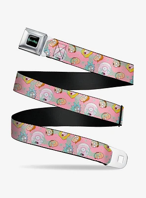 Rick and Morty Smith Family Sticky Faces Seatbelt Buckle Belt