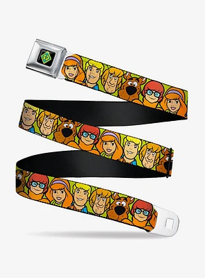 Scooby-Doo! Character Faces Close Up Seatbelt Buckle Belt