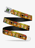 Scooby-Doo! Character Faces Close Up Seatbelt Buckle Belt