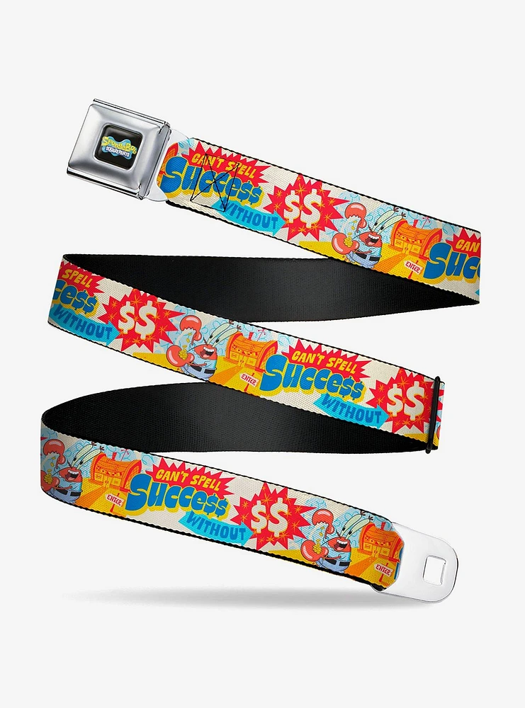 SpongeBob SquarePants Mr Krab Krusty Succce$$ Seatbelt Buckle Belt