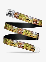 This Is Fine Question Hound Cafe Fire Comic Strip Seatbelt Buckle Belt