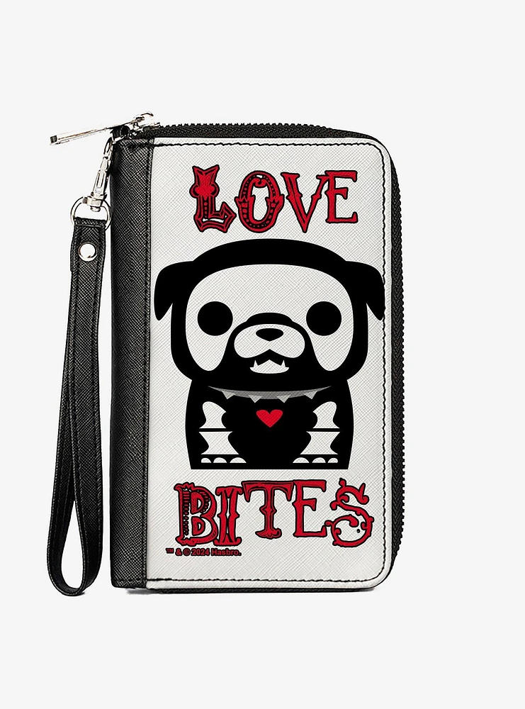 Skelanimals Maxx The Bulldog Love Bites Pose Zip Around Wallet