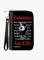 Skelanimals Bonita The Unicorn Unicorns For Life Zip Around Wallet