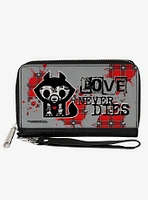 Skelanimals Jae The Wolf Love Never Dies Pose Zip Around Wallet