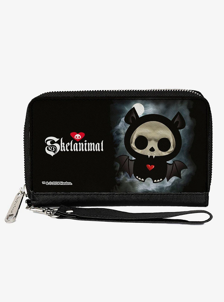Skelanimals Diego The Bat Fog Pose and Title Logo Zip Around Wallet