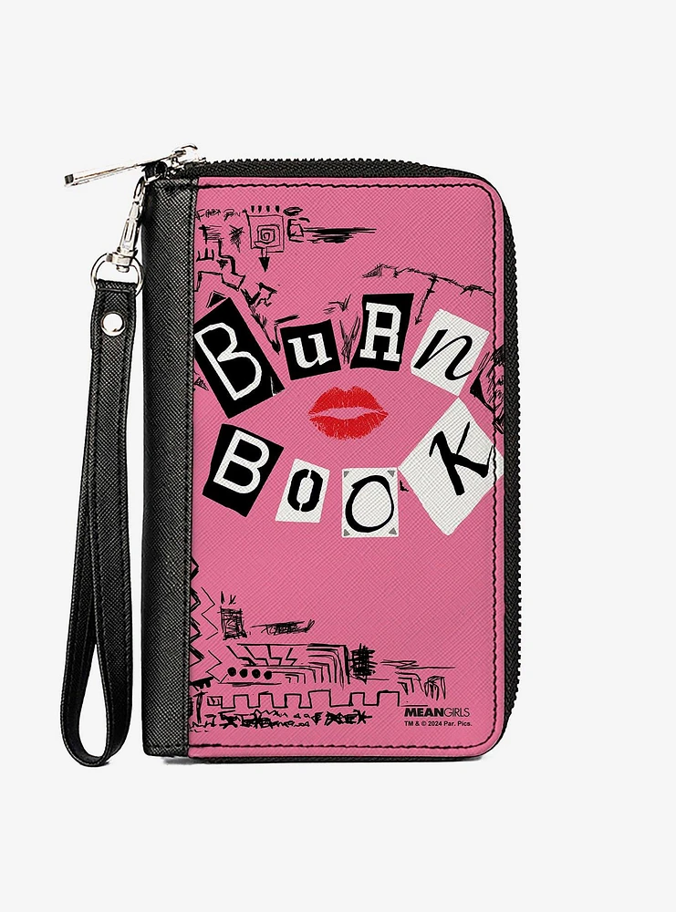 Mean Girls Burn Book Cover Doodles Zip Around Wallet