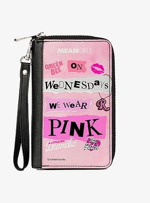 Mean Girls Plastics Quotes Collage Zip Around Wallet
